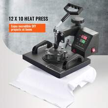 Heat Press, 12x10Inch T-Shirt Press Machine, T-Shirt Press Heat Press 30x23cm Printing Machine Heat Transfer Sublimation Machine For T-Shirts - ‎12 x 10in - View 2