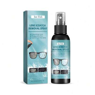 Spray limpiador de gafas de 100 ml 2 en 1: limpiador de gafas y removedor de rayaduras de lentes para estudiantes, trabajadores y tiendas de gafas