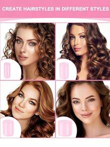 50pcs Self-Adhesive Hair Curling Roller & Clip Set With 24 Hair Curlers Self Grip Holding Rollers And 24Duckbill Clips Hair Rollers With Hair Roller Clips And 1pc Makeup Bag,Salon Hairdressing Curlers,DIY Hair Styles, - Multicolor - View 8