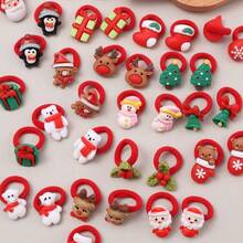Christmas Little Girl Hair Tie, Stylish And Ethereal, Popular Hair Tie, Thickened High-Elasticity Hair Rope For Children. - Combination 4 (10 Pieces) - View 2