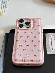 1 chiếc ốp lưng bảo vệ màu đen nơ và hồng họa tiết bong bóng, tương thích với iPhone 11/12/13/14/15/16/17 - Màu xanh nhạt - Xem 4