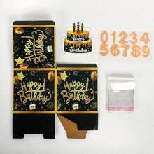 Happy Birthday Cash Box, Cash Gift Box (Pullout), Happy Birthday Card, Cash Gift Box, 30pcs Transparent Self-Sealing Cash Plastic Bags And Transparent Tape Roll - Multicolor - View 8