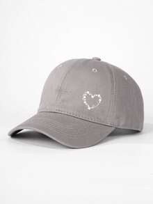 1pc Printed Heart Baseball Cap, Adjustable Outdoor Sun Protection Casual Hat Suitable For Spring/Autumn Travel, Beach, Y2K Style For Young People - Baseball Cap - View 12