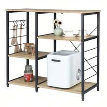 Baker's Racks - ブラック + ライトウッドグレイン - チェックする 8