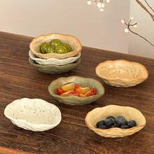 Japanese Retro Ceramic Small Dipping Sauce Dish, Asymmetrical Shaped Soy Sauce Vinegar Wasabi Condiment Plate For Home Use - Multicolor - View 7