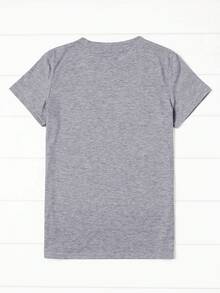 Plus Size - Rock Tradition, Journey 'Don't Stop Believin' 1981 Printed T-Shirt, Women's Short Sleeve Round Neck Casual Top, Suitable For Spring And Summer - 1XL-5XL - 深灰色 - 查看 2