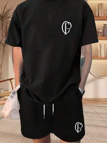 Corinthians Paulista Timão Football T-Shirt And Shorts Kit - 100% Cotton T-Shirt - 黑色 - 查看 1