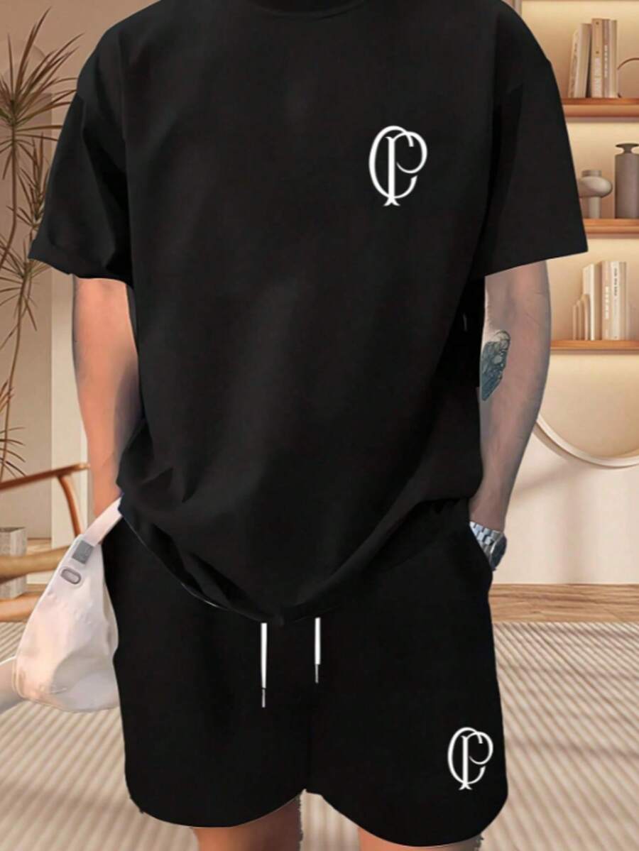 Corinthians Paulista Timão Football T-Shirt And Shorts Kit - 100% Cotton T-Shirt - 黑色 - 查看 1