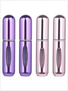 5 件/4 件/3 件/2 件/1 件 5ml 可再填充香水瓶、便携式可再填充香水雾化器瓶、可再填充香水旅行喷雾瓶、迷你便携式空液体容器、旅行必需品、海滩旅行收纳袋、适用于香水、女士香水，适合度假、露营、度假、返校