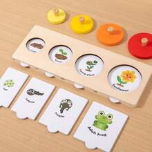 Montessori Teaching Aids, Geometric Shape Panels, Children's Cognitive Matching Puzzles, Life Cycle Evolution Puzzle Toys, Animal Life Cycle, Plant Growth Changes Puzzle Matching, 3-Year-Old Toy Assembly, Parent-Child Interactive Puzzle Fun Games, Animal And Plant Cognitive Matching Puzzle Enlightenment Toys - Multicolor - View 3