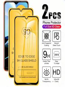 2 Packs 9D Full Coverage Tempered Glass Compatible With Redmi Note 13 14 Pro 5G 4G 15C 14C 13C 12C 11S 14S 14R 11 12 Mi 13T 14T 11T Pro 11Lite 5G NE Poco X3 Pro 9H+ Hardness, Anti-Fingerprint Properties, Full Coverage - Clear - View 27