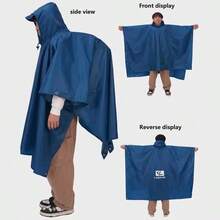 Chubasquero de exterior 3 en 1, para senderismo, montañismo, a prueba de viento y agua, para ciclismo, impermeable de nailon multifuncional de emergencia, artículo lindo - Multicolor - Ver 4