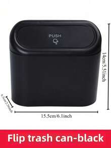 1pc Plastic Car Trash Can, Hanging Waste Bin, Car Door Storage Bag, Multifunctional Car Accessories