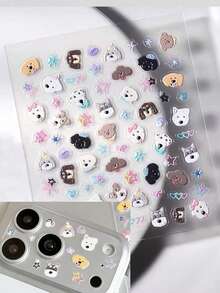 1片INS创意DIY镜头保护膜钢化玻璃贴膜，兼容 11 Pro Max/12 Pro Max/13 Pro Max/14 Pro Max/15 Pro Max/16 Pro Max/17 Pro Max手机镜头膜 - 彩色 - 查看 8