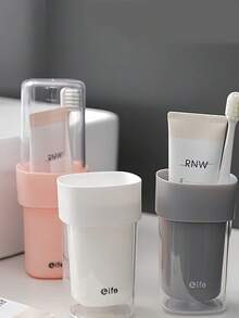 Travel Toothbrush Holder, Portable Toothbrush Case With Cover, Couple Toothbrush Box, Bathroom Toothbrush Storage Container, Travel Toothbrush Organizer, For Women & Men, Home Decor, Camping, Dorm, Back To School, Household Essential, Travel Essential, Holiday Essential - Multicolor - View 5
