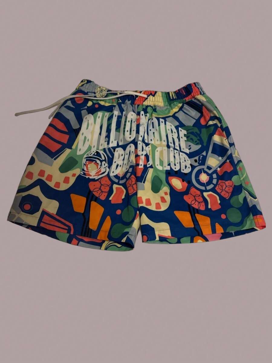 Men's Statement Print Shorts Fashion Designer Patterned Casual Daily Wear Shorts - 彩色 - 查看 1