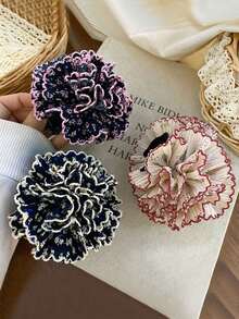 1/2pcs Fashionable Sweet Polka Dot 3D Floral Hair Claw Clips, Gentle Elegant Bun Holder, Large Hair Claw For Ponytail, Elegant Accessory For Going Out, Dates, Parties, Holidays, Ideal Gift For Valentine's Day, Thanksgiving Birthday Winter Hair Clutch Elegant Hair Clips Women Hair Accessories Flower Hair Clip Summer Beach Vacay,Travel - Multicolor - View 26