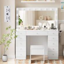 Vanities & Vanity Benches - White - View 2