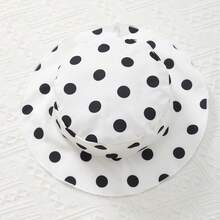 Mommbabay Summer Girls Bowknot Strap Dress, Baby Girl Cute Sleeveless Polka Dot Print Sundress With Hat - Black - View 7