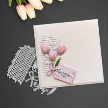 1pc Creative Grid & Flower Metal Cutting Dies, Suitable For Scrapbooking, Handicrafts, Handmade Cards And Gift Cards Making Tools - A - View 5