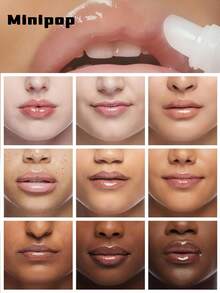 12/6/3/1支装 晶莹透明保湿唇彩 - 专业彩妆 奶油唇彩-透明唇彩套装，不粘腻唇彩 - 糖晶，透明保湿唇彩，含玻尿酸，高光泽，令双唇更显丰盈，珠光，银珠透明，护肤，润唇膏，唇膜，圣诞节，冬季，粉色，毕业，生日，节日，夏季 - 香草豆 - 查看 6