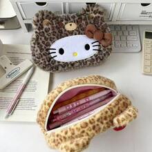 SANRIO Hộp bút Chic Ins họa tiết da báo mới, hộp đựng văn phòng phẩm đa năng cao cấp, túi đựng đồ dung tích lớn dành cho học sinh. - hộp bút chì - Xem 3