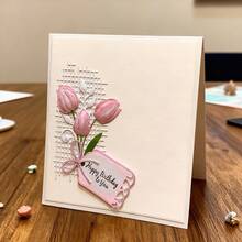 1pc Creative Grid & Flower Metal Cutting Dies, Suitable For Scrapbooking, Handicrafts, Handmade Cards And Gift Cards Making Tools - A - View 4