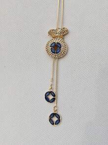 Novo Colar de Corrente de Suéter Estilo Europeu e Americano para Mulheres, Colar Longo Elegante, Pingente de Borla Versátil para Outono/Inverno, Acessório da Moda - Multicolorido - Visão 10