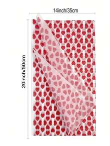 10/20pcs Red Heart Design Tissue Paper | Romantic Wrapping Paper, Suitable For Gift Bags, Packaging, Arts & Crafts, Weddings, Valentine's Day, Anniversary Decorations - Red - View 4