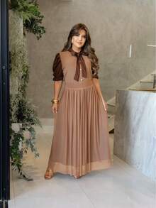 Set Of Blouse And Skirt In Lined Tulle, Women's And Evangelical Fashion, Modest And Elegant. - Rỉ Nâu - Xem 4