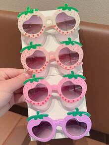 2/4Pcs 2026 Newest Boys Girls Cute Fruit Strawberry Kids Children Fashion Glasses Eyewear,Card Only Show,Don't Shipping - Multicolor - View 8