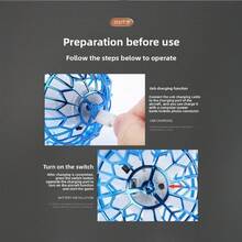 SKYQITIAN UFO Spinning Saucer With Dazzling Lights, Magic Levitation Ball, Fingertip Spinning Top, And Spinning Ball. - 紅色 - 查看 8