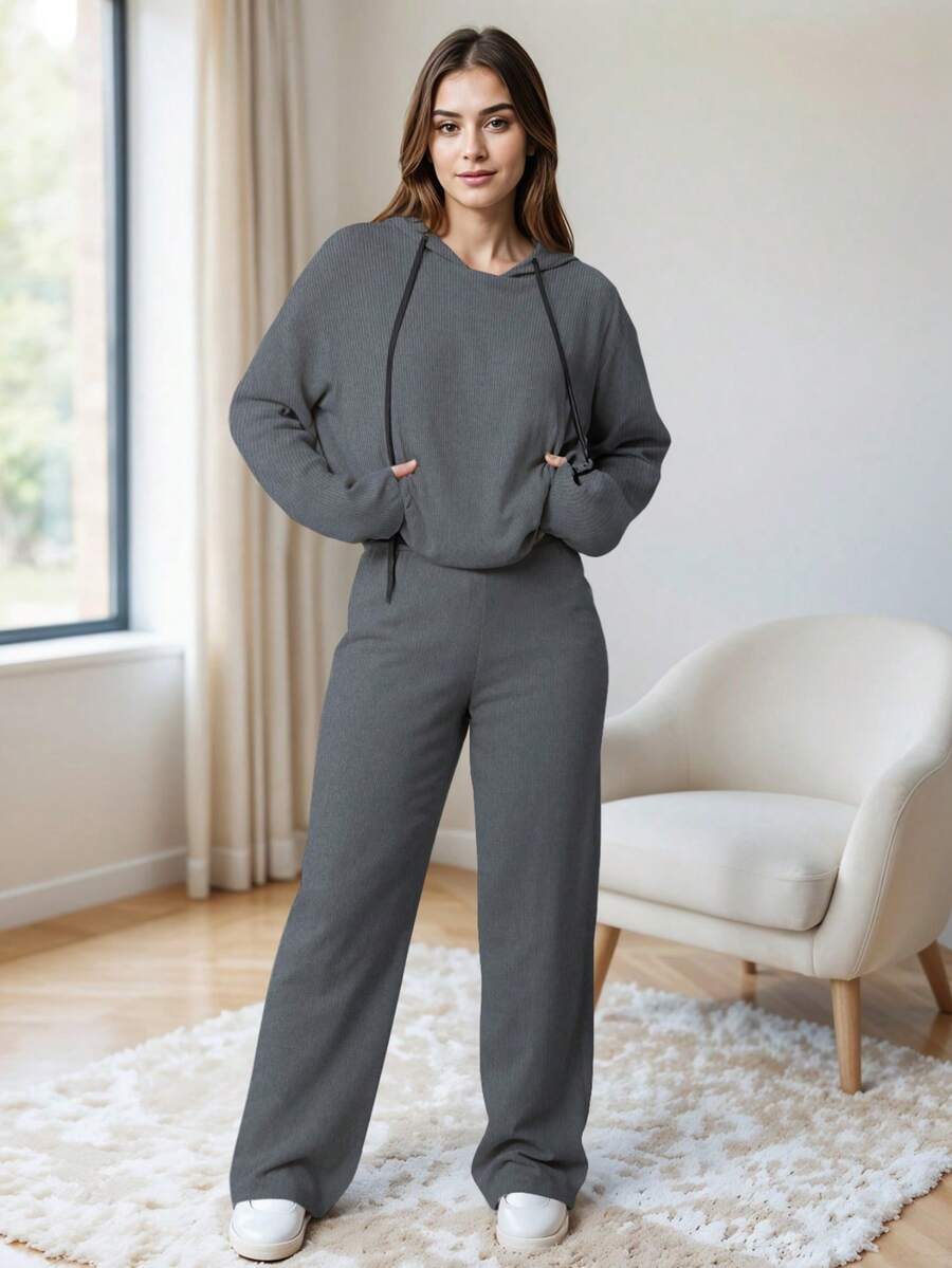 女士两件套服装 - 灰色 - 查看 1