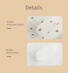 INSULAR-almohada de algodón para recién nacido, reposacabezas antiplano, transpirable, con dibujos animados, de 0 a 1 años - Caballo arcoíris(S) - Ver 3