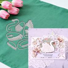 Creative Swan Dies, DIY Scrapbooking Album And Embossing Stencil, Greeting Card Making Tool, Card Paper Cutting Crafts ,Gift Card Making Template Die Cuts. - Silver - View 6