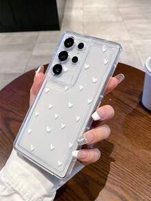 1个极简透明TPU手机壳，饰有白色爱心图案，防震，适合作为节日礼物，兼容三星Galaxy S22/23/24/25/A05/A05S/A53/A54/A55等机型。 - 彩色 - 查看 7