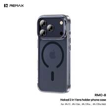 REMAX Naked RMC-8 Is An Ultra-Slim 2-In-1 Lens Holder Case Compatible With IPhone 16/17 Series, Offering Bare-Hand Feel Protection And Making A Stylish Ramadan Gift Choice. - Black - View 6
