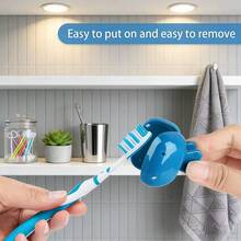 Hxezoc 1/6 Pack Solid Color Toothbrush Head Covers - Waterproof Portable Plastic Protective Clips For Travel, Camping, Home, Bathroom, School & Business Scenarios - Multicolor - View 6