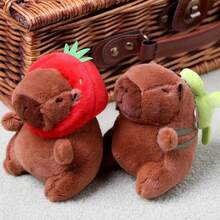 2 Peluche Capibara Decoracion Accesorios 13cm Juguete Regalo Marrón - Marrón - Ver 2