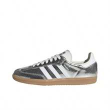 Adidas Samba OG Silver Metallic Cracked Leather (Women's) JR0035 - Nhiều màu - Xem 3