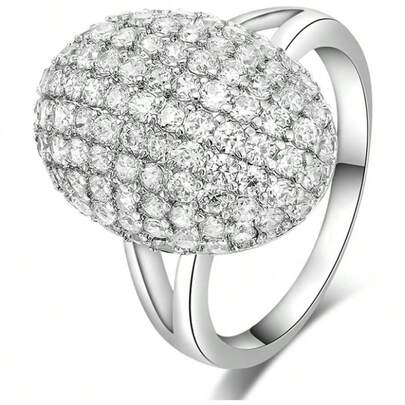 Vampire Twilight Bella - Anillo de vidrio brillante chapado en plata con circonita cbica para recuerdo de luna nueva, amanecer, compromiso, boda, para mujeres y mujeres