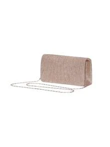 Clutch Bag, Party Bag, Striped, Wrinkled, Wavy, Glitter, Messenger Bag, Crossbody Bag, Chain Strap, Silver Clutch That Fits A Cell Phone. Can Be Used As A Clutch Or Crossbody Bag. Clutch With Removable Strap. - 玫瑰金色 - 查看 9