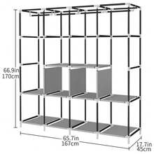 [MXBTG+]170*170 Closet Armable Ropero Rack Guardaropa Recamara Organizacion - Gris - Ver 10