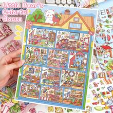 [New Upgraded] Premium Landscape Stickers, DIY Scrapbooking Materials, Educational Sticker Puzzle, Comprehensive Sticker Scenes - Figures/Animals/Plants/Buildings, Premium DIY Landscaping, Educational Interactive, Stress Relief Craft Toy, 3D Visual Scene Stickers, Landscape Stickers, Scenery Stickers. Scrapbook Supplies Stationery Funny Stickers Kindle - Multicolor - View 3