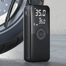 Carsun迷你无线车载空气压缩机 - 升级版智能气泵，4种预设胎压，自动断电，高亮夜间照明（SOS红白灯），双显示屏，适用于车载、户外、家庭使用 - 無線(IF設計獎) - 查看 2