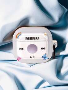 Playlist Element Music-Themed Anti-Drop Protective Case Compatible With Apple Wireless Earphones, Scratch-Resistant And Shock-Proof - Clear - View 4