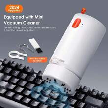 21 en 1 Kit de Limpiador electrónico - Limpiador de Teclado, Kit de Limpieza de Teclado, limpiportátil con Cepillo, limpielectrónico para Airpods Pro/teléfono/Ordenador/Pantalla con Mini vacío,40856131 - Multicolor - Ver 2