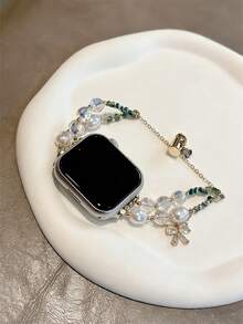 Compatible With Apple Watch Luxury Crystal Strap 38/40/41/42/44/45/46/49mm, For Ultra/SE 2/SE 1/Series 10/9/8/7/6/5/4/3/2/1 - Translucent Green - View 5