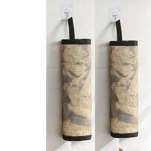 1pc Garbage Bag Hanging Storage Bag, Wall-Mounted Drawstring Shoe Storage Bag, Kitchen Plastic Bag Storage Bag, Woven Net Bag, Hanging Net Storage And Plastic Bag Rack For School Supplies, Back To School College Student Storage Bag