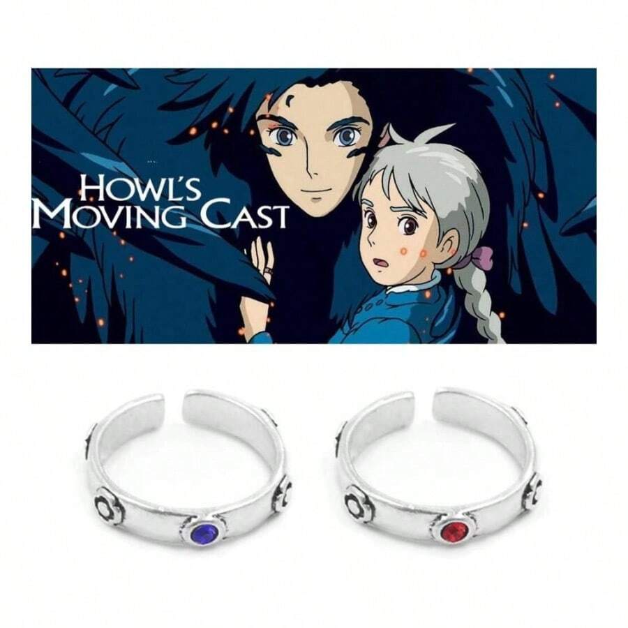 Anillos De Sophie Y Howl Ajustables El Castillo Vagabundo - inicial - Ver 1
